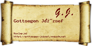 Gottsegen József névjegykártya